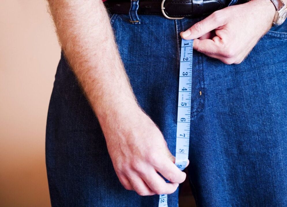measuring the thickness of the penis before enlargement