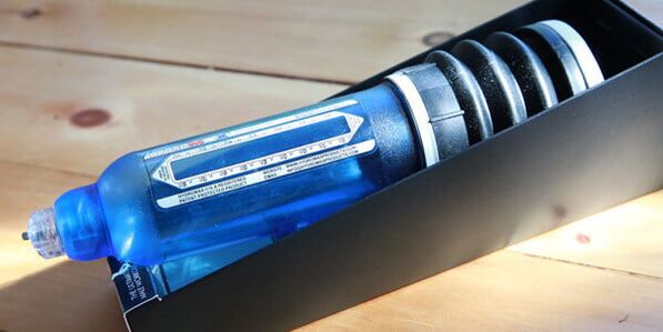 A hydropump that enlarges the penis through a water vacuum