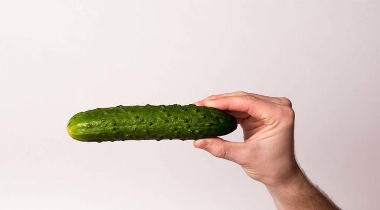 the cucumber symbolizes a penis enlarged with soda